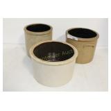3 SMALL CROCKS