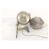 2 OLDER CAR HEADLIGHTS