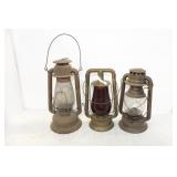 3 METAL LANTERNS