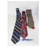 2 BOXES OF TIES AND HANDKERCHIEFS