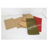 20 BURLAP POPCORN BAGS