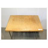 ROLLING WORK TABLE WITH SHELF