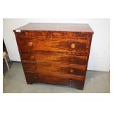 4 DRAWER TIGER MAPLE DRESSER
