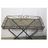 PATIO CHAIR, METAL OUTDOOR SIDE TABLE