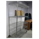 ROLLING ADJUSTABLE METAL STORAGE RACK