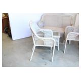 4 PIECE SET OF PLASTIC WICKER PATIO FURNITURE