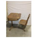 ADJUSTABLE TOP SCHOOL DESK/ CHAIR