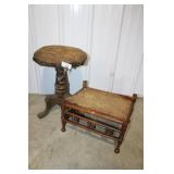 CAST IRON FOOT PIANO STOOL, DECORATIVE FOOT STOOL