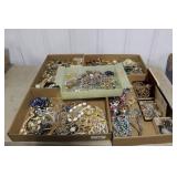 5 BOXES OF COSTUME JEWELRY
