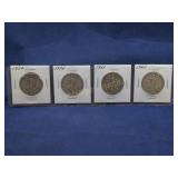 4- WALKING LIBERTY HALF DOLLAR COINS