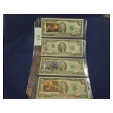 4- $2 POSTMARKED 1976 NOTES