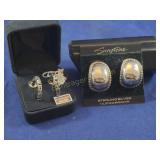 2- PAIR OF LARGER STERLING SILVER EARRINGS