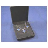 STERLING SILVER NECKLACE & EARRINGS