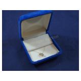 14K GOLD TOPAZ & DIAMOND PENDANT NECKLACE