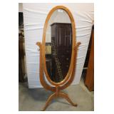 OVAL STANDING MIRROR ON FRAME BY ROSALCO