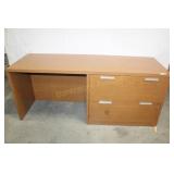 LARGE OFFICE DESK WITH LEGAL SIZE FOLDER DRAWERS