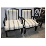 2 MATCHING UPHOLSTERED CHAIRS AND A BAR CHAIR