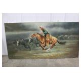 COWBOY PAINTING ON CANVAS