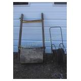 HOMEMADE LAWN ROLLER, METAL HOSE REEL