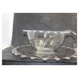 CLEAR GLASS PUNCH BOWL SET