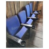 SET OF FOUR THEATER CHAIRS