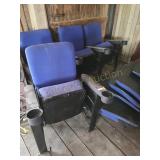 SET OF FOUR THEATER CHAIRS PLUS PARTS / ADDITIONAL