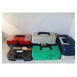 ASSORTED PLASTIC TACKLE BOXES