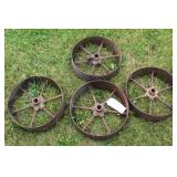4 - 14" CAST WHEELS