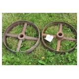 2 - 13" CAST WHEELS