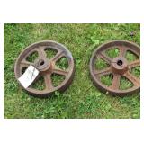 2 - 12" CAST WHEELS