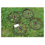 4 - 12" CAST WHEELS