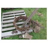 2 GARDEN TRACTOR METAL WHEELS