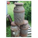 3 MILK CANS