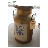 CREAM CAN PAINTED GOLD