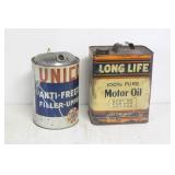 TWO AUTOMOTIVE FLUID CANS- ADVERTISING