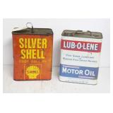 TWO MOTOR OIL ADVERTISEMENT CANS