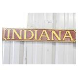 CAST IRON INDIANA NAME PLATE