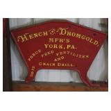 HENCH AND DROMGOLD CAST IRON GRAIN DRILL PLATE