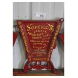 SUPERIOR CAST IRON GRAIN DRILL PLATE