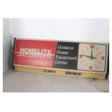 HOMELITE JACOBSEN LIGHTED CLOCK SIGN