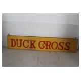 DUCK CROSS PAINTED WOOD SIGN