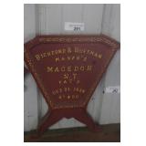 BRICKFORD AND HUFFMAN GRAIN DRILL PLATE AND TRIVET