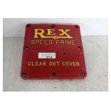REX CAST IRON NAME PLATE