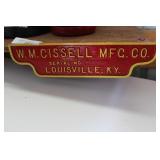 W.M. CISSELLL MFG. CO. CAST IRON NAME PLATE