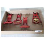 FOUR CAST IRON PEDDLES