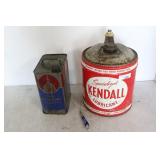 TWO ADVERTISMENT CANS