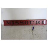 WOODEN PAINTED MISSOURI SIGN