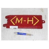 MASSEY HARRIS CAST IRON NAME PLATE