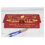 BUCKEYE CAST IRON NAME PLATE