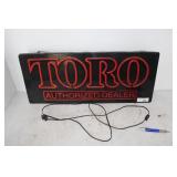 TORO AUTHORIZED DEALER PLASTIC LIGHTED SIGN